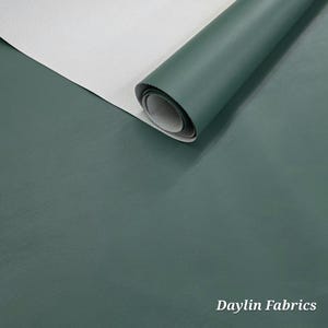 Hunter Green Marine Vinyl Fabric Sold By The Yard Vinyl Fabric Faux Leather Pleather Upholstery 54&quot; Wide For Embroidery ITH Crafts - 154