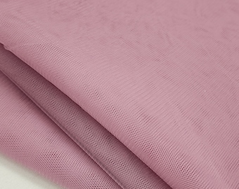 DARK BLUSH Italian Tulle Luxury Fine Netting Tulle Fabric by the yard for Bridal Dress Veils Gowns Tutu Fashion Sheer Mesh Fabric, STYLE 127