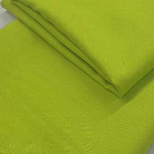 Lime Green Polyester Gabardine Fabric by the Yard for Suits Overcoats Trousers Slacks Uniforms Vestment Clothing Napkin 60" Wide STYLE 038