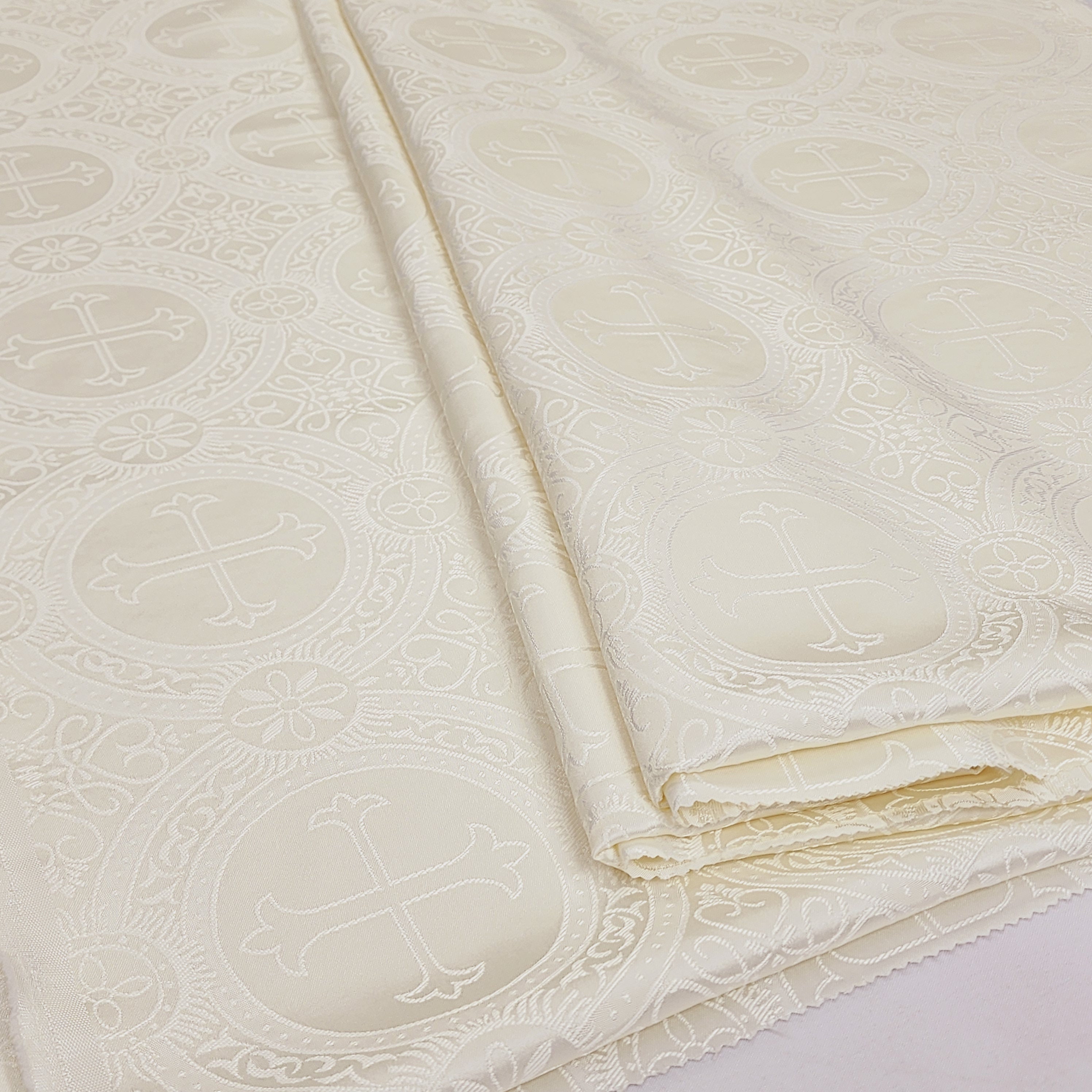 Off White Liturgical Brocade Fabric Sold by the Yard for Vestment ...