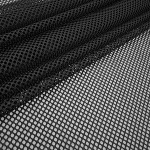 Black Polyester King Mesh Knit Fabric by the Yard Sportswear Basketball Football Volleyball Soccer/Lacrosse Jersey uniforms DIY STYLE 090