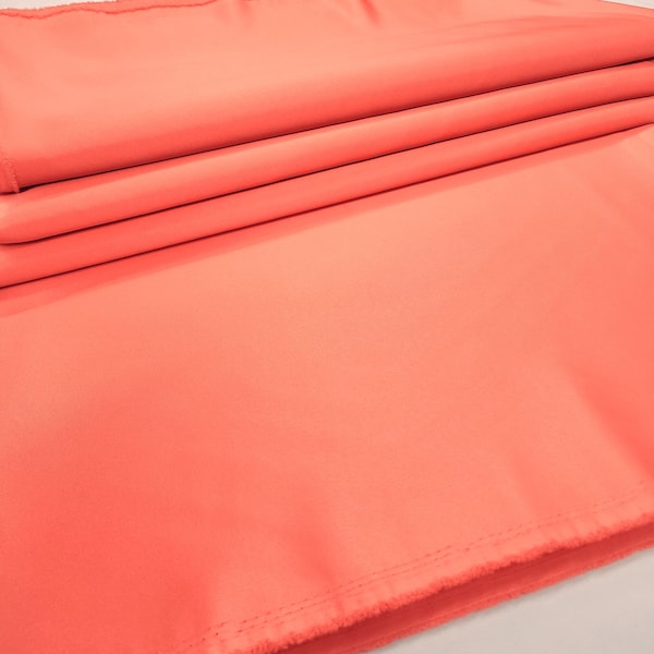 Coral Japanese Heavy Dull Matte Bridal Satin Fabric by the yard for Wedding, Gowns, Skirts, Decor, Events, Garments, 58/60" Wide, Style 144