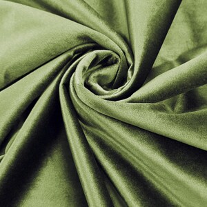 Olivgrönt plyschigt, icke-elastiskt sammetstyg i metervara 60" brett plyschigt sammet för juldekorationer, kläder, gardiner, evenemang, scrunchies, hantverk - 036
