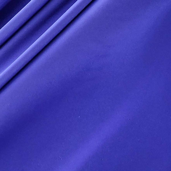 Royal Blue Silk Minimal Stretch Bridal Satin Fabric By The Yard For Gown - Wedding - Bridesmaid - Prom - Party Dress - Evening - STYLE 110