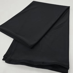 Black Nylon Spandex Stretch Matte Tricot Medium Weight Fabric for Apparel, Swimwear Activewear Sportswear Costumes Crafts Lining - STYLE 186