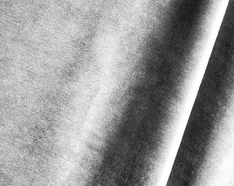Gray Silver Plush Non Stretch Velvet Fabric by the yard 60" Wide Plush Royal Velvet for Decor Curtains Pillows Scrunchies Crafts - STYLE 036