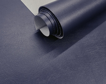 Navy Blue Marine Vinyl Fabric Sold By The Yard Vinyl Fabric Faux Leather Pleather Upholstery 54" Wide For Embroidery ITH Crafts - STYLE 154