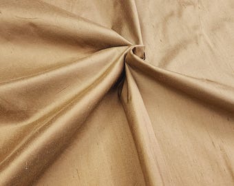 100% Silk Fabric Dupioni Shantung Silk Shantung Dark Nude Plain Solid Silk Fabric by the yard for Dress Fashion Gowns - STYLE 047