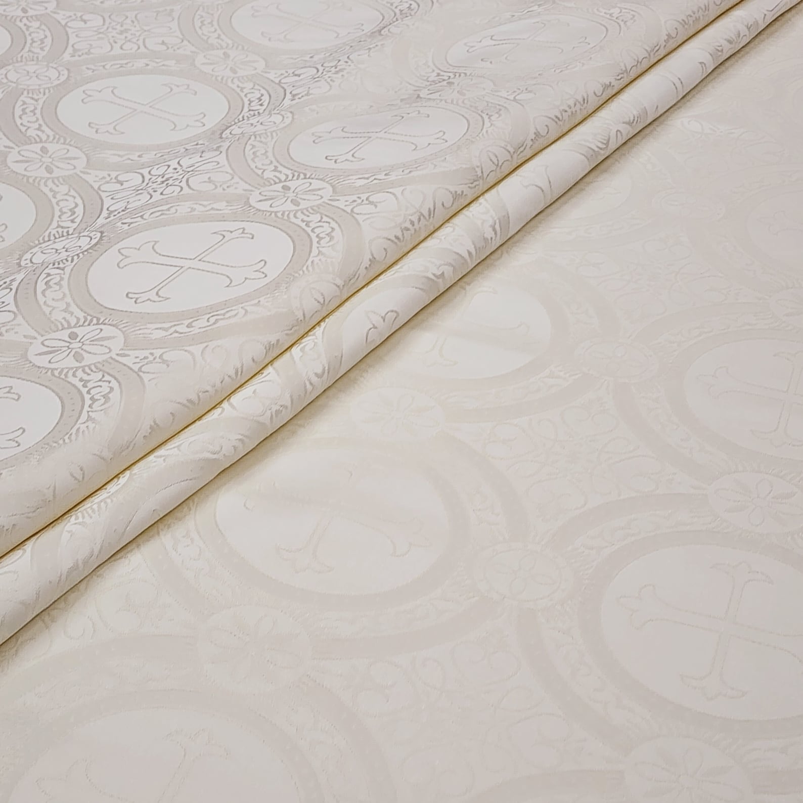 Off White Liturgical Brocade Fabric Sold by the Yard for Vestment ...