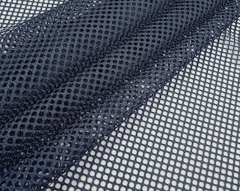 Navy Blue Polyester King Mesh Knit Fabric by the Yard Sportswear Basketball Football Volleyball Soccer/Lacrosse Jersey uniform STYLE 090