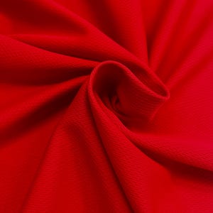 RED Polyester Dimple Sports Mesh Knit Fabric by the Yard & Bolt, Dimple Mesh Jersey Fabric Ideal for Athletic Jersey Uniforms - STYLE 326