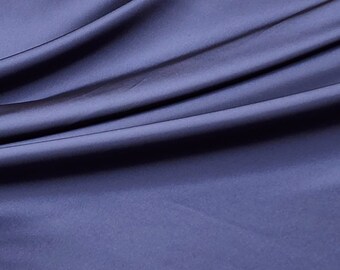 Navy Blue Silk Minimal Stretch Bridal Satin Fabric By The Yard For Gown - Wedding - Bridesmaid - Prom - Party Dress - Evening - STYLE 110