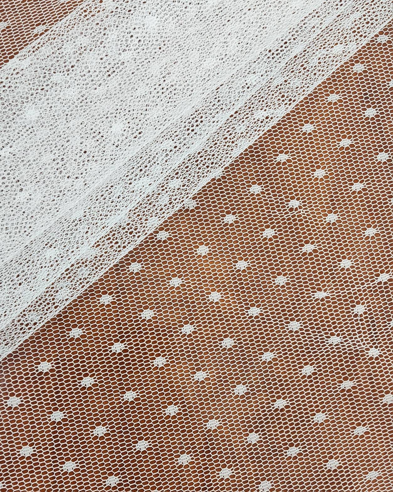 White Point D'esprit Swiss Dot Veiling Fabric, 58 White Point D'esprit Swiss Dot Veiling Fabric, 58