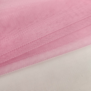 Light Pink English Netting Fabric by the yard - Made in Japan for Bridal, Veils, Sashes, Flower Girls, Costumes, Gowns, Style 100