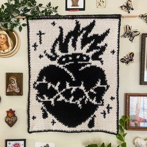 Sacred Heart Crochet Tapestry Pattern