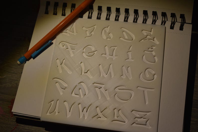 graffiti-alphabet-reusable-plastic-stencil-custom-art-craft-stencil