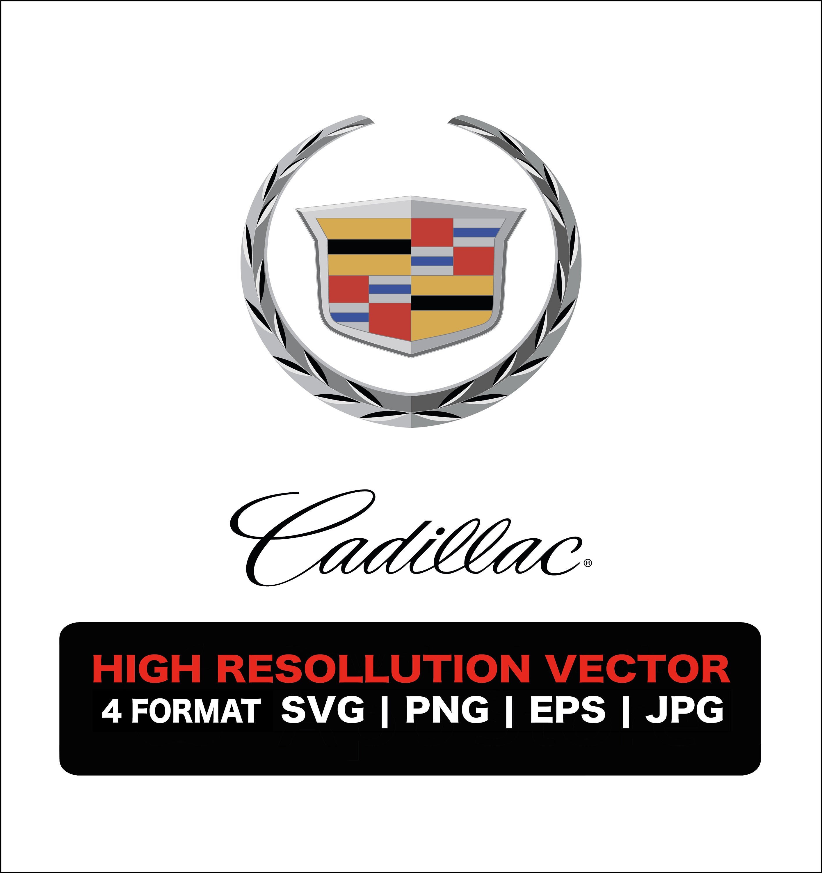 CADILLAC Logo SVG EPS Png Jpg Instant Download | Etsy