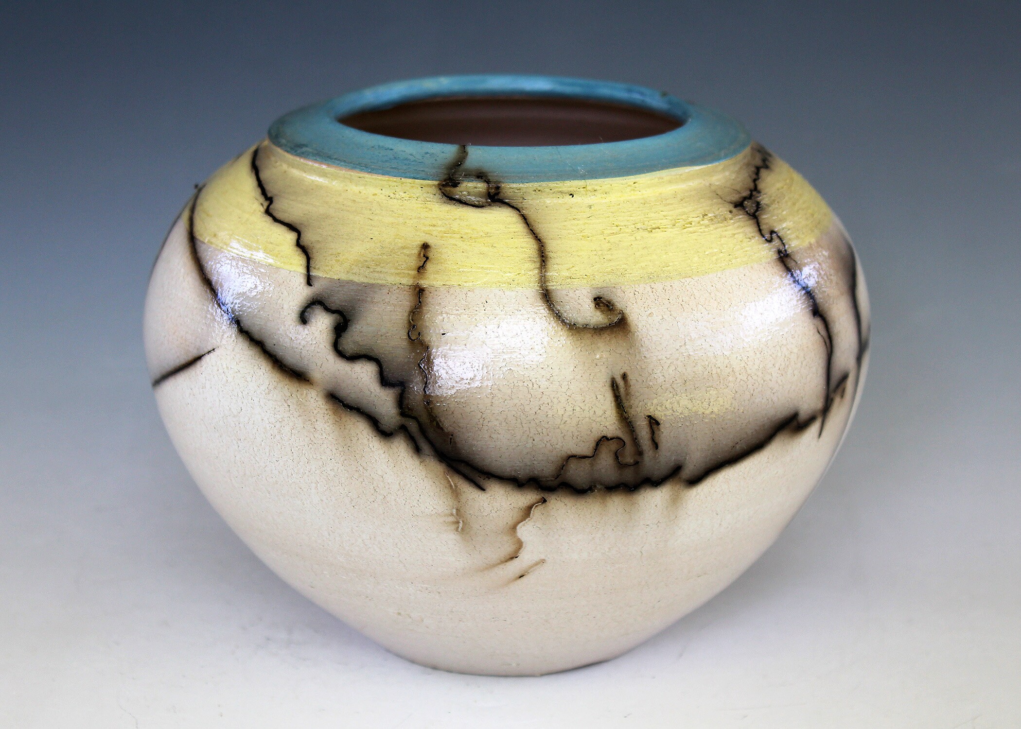 Raku Horse Hair Vase Etsy