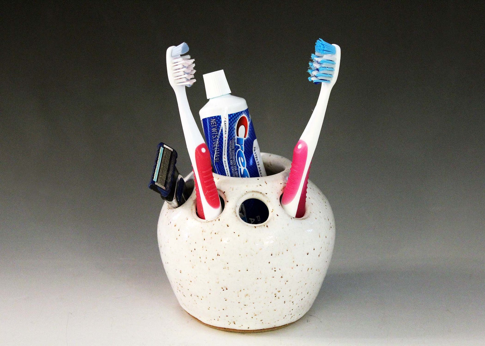 Stoneware Toothbrush/Toothpaste Caddy Etsy