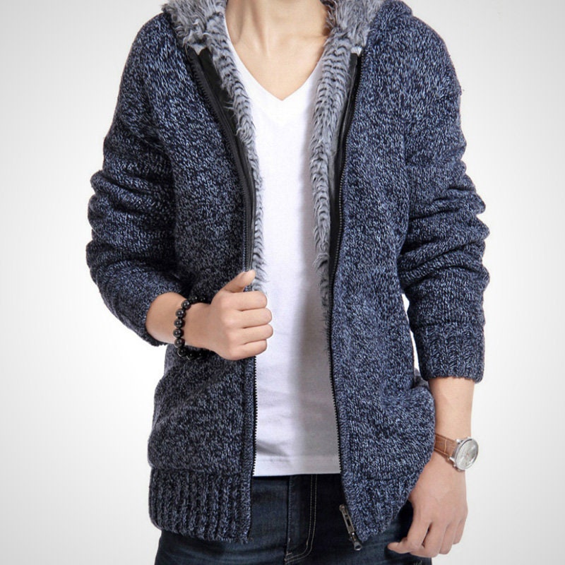 Thick Fleece Sweater Coat Hoodie With Cashmere Lining. - Etsy UK