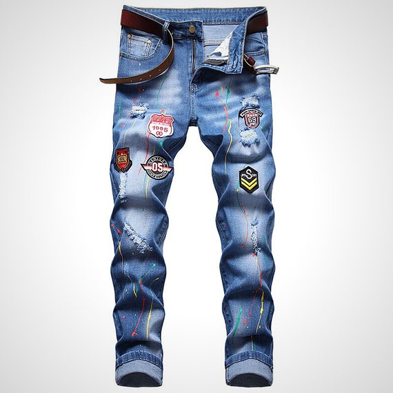 Mens Jeans Patches