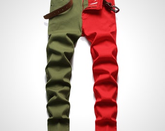 Mens Two Tone Jeans - Etsy Australia