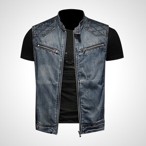 Mens Denim Vest 3xl Etsy