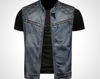denim mc vest