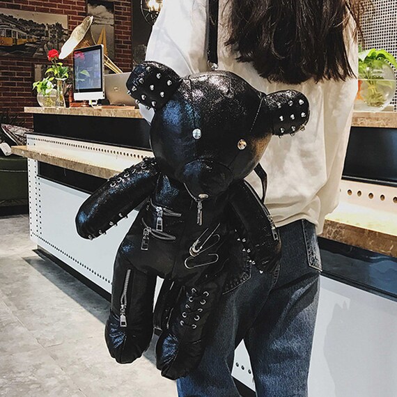 black teddy bear backpack