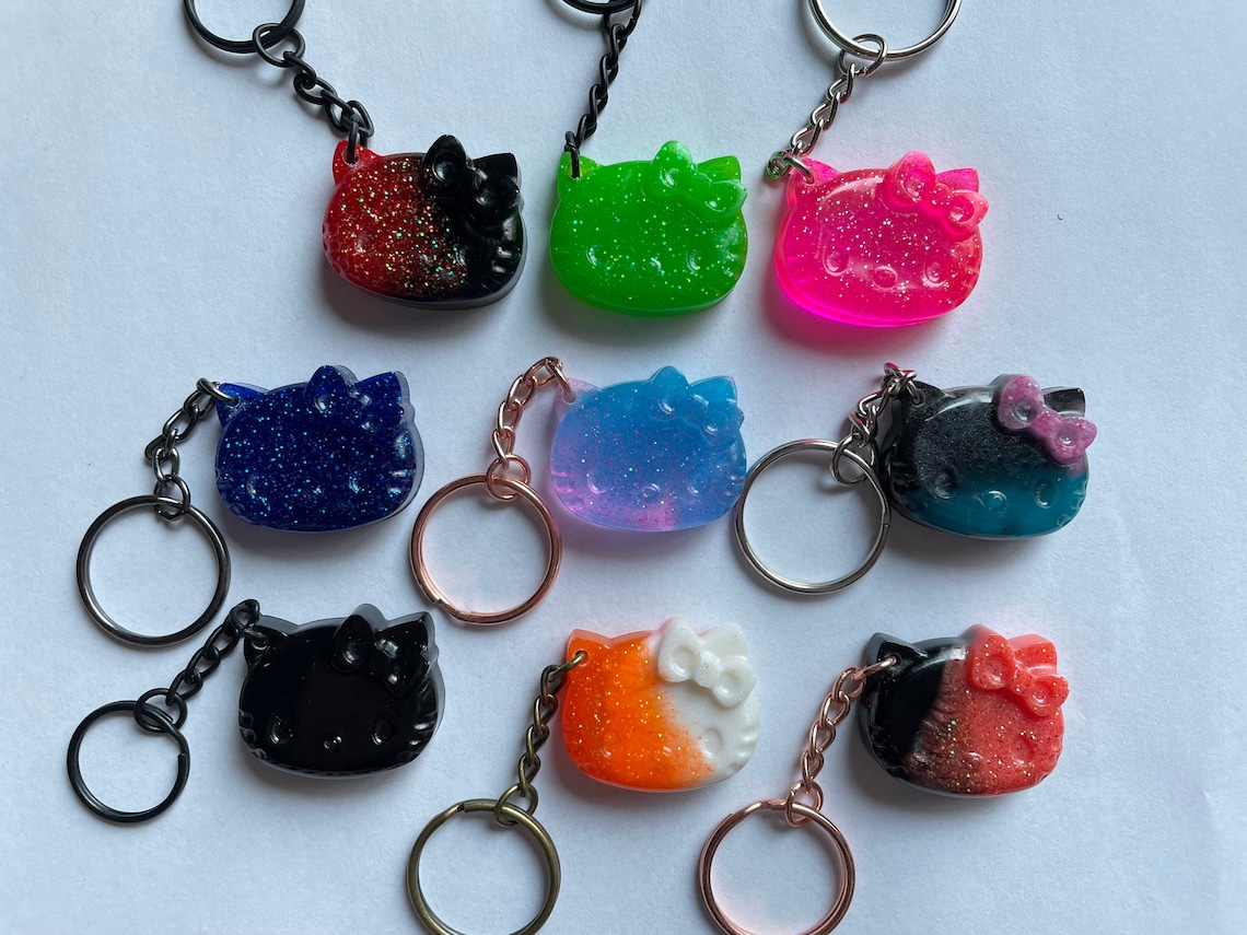 Hello Kitty Keychain Etsy