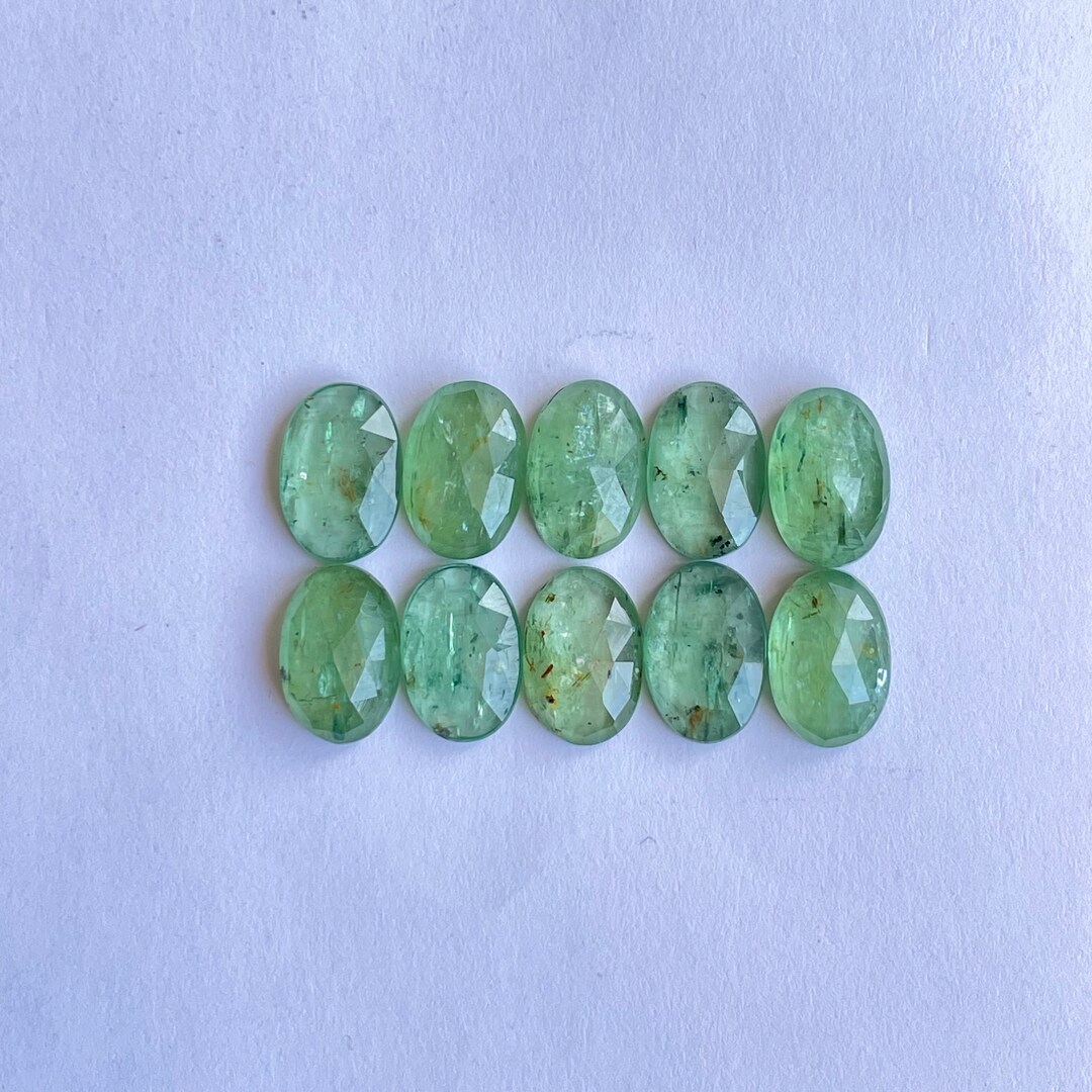 Natural Mint Green Kyanite Rosecut Gemstone 10pcs Lot for Jewelry Making Etsy
