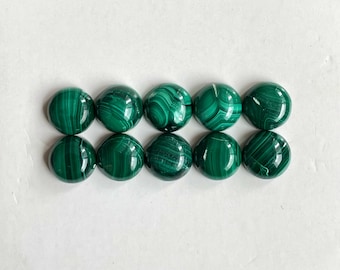 Natürliche Malachit runde Form Cabochon lose Edelstein flache Rückseite Cabochon für die Schmuckherstellung