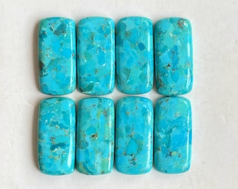 Mohava Turquoise cushion Cabochon 24x12mm loose smooth polished Mohave turquoise Gemstone lot for Jewelry Making