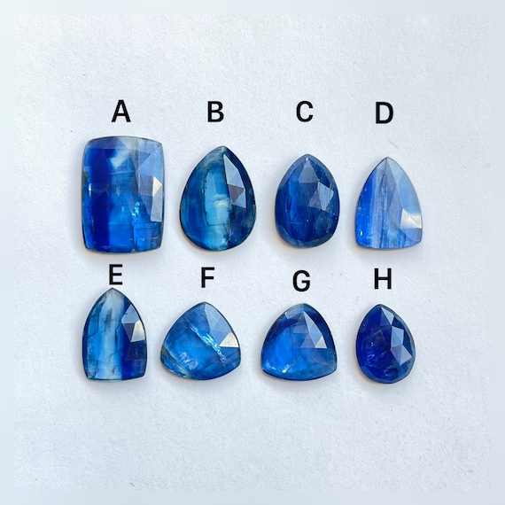 Natural Blue kyanite rosecut gemstone for Jewelry making
