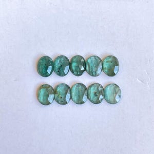 Natural Emerald Green kyanite Faceted rosecut loose gemstone for Jewelry making 10pcs lot