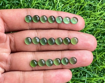Natural Serpentine Cabochon Gemstone Lot For Jewelry Making, Ring, Pendant, Bracelet Making 20 Pcs 6mm Lot