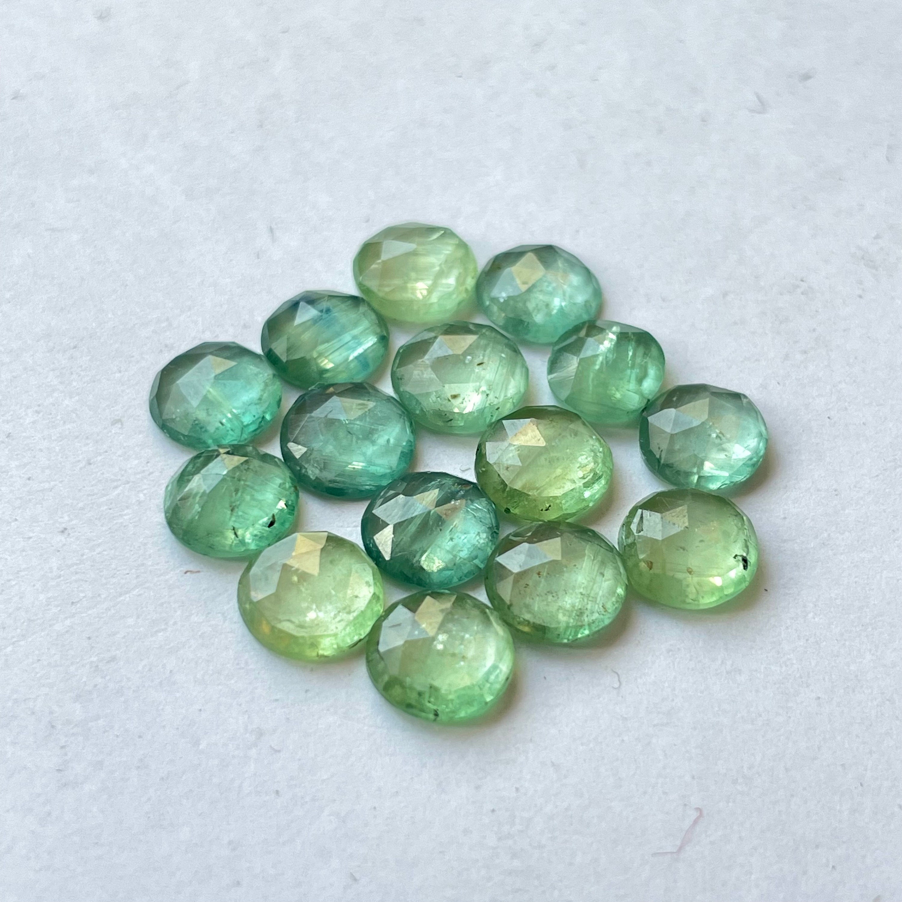 Natural Mint Green Kyanite Rosecut Gemstone 15pcs Lot for Jewelry Making Etsy
