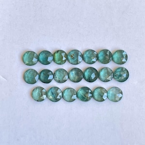 Natural Emerald Green kyanite Faceted rosecut loose gemstone for Jewelry making 20pcs lot