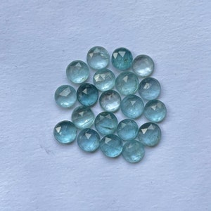 Natural Aqua kyanite rosecut gemstone for Jewelry making round shape 6mm 20pcs lot