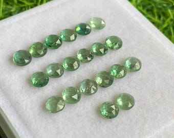 Natural mint green kyanite faceted rosecut 5MM round kyanite gemstone for Jewelry making 20pcs lot