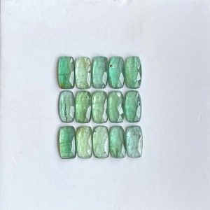 Top quality Natural green kyanite rosecut gemstone for Jewelry making 15pcs lot