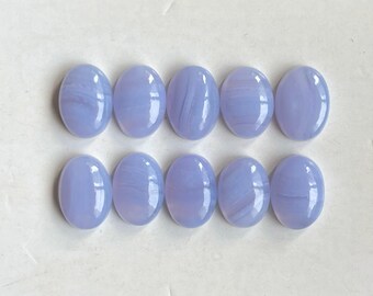 Natural Blue lace Agate gemstone cabochon oval shape 10x14mm lace agate  gemstone for Jewelry making 10pcs. lot
