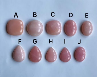 Natural Pink Opal cabochon gemstone flat back smooth cabochon loose gemstone lot for Jewelry making