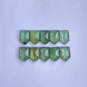 Natural mint green kyanite Faceted stepcut gemstone for Jewelry making 10pcs lot