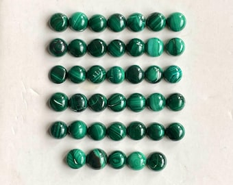 Natürliche Malachit runde Form Cabochon lose Edelstein flache Rückseite Cabochon für die Schmuckherstellung