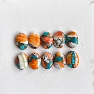 Natural Oyster Copper Turquoise Cabochon loose Gemstone 10pcs lot for Jewelry Making