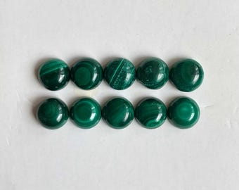 Natürliche Malachit runde Form Cabochon lose Edelstein flache Rückseite Cabochon für die Schmuckherstellung