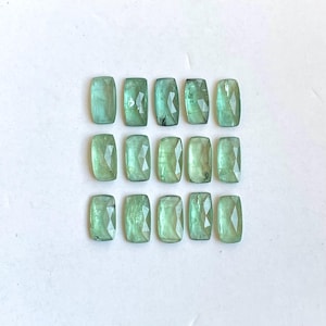 Natural Emerald Green kyanite Faceted rosecut loose gemstone for Jewelry making 15pcs lot