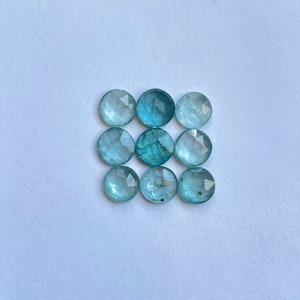 Natural Aqua kyanite rosecut gemstone for Jewelry making 9pcs  lot