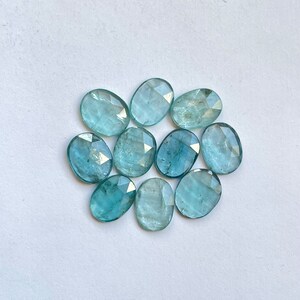 Natural Aqua kyanite rosecut gemstone for Jewelry making 10pcs  lot